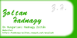 zoltan hadnagy business card
